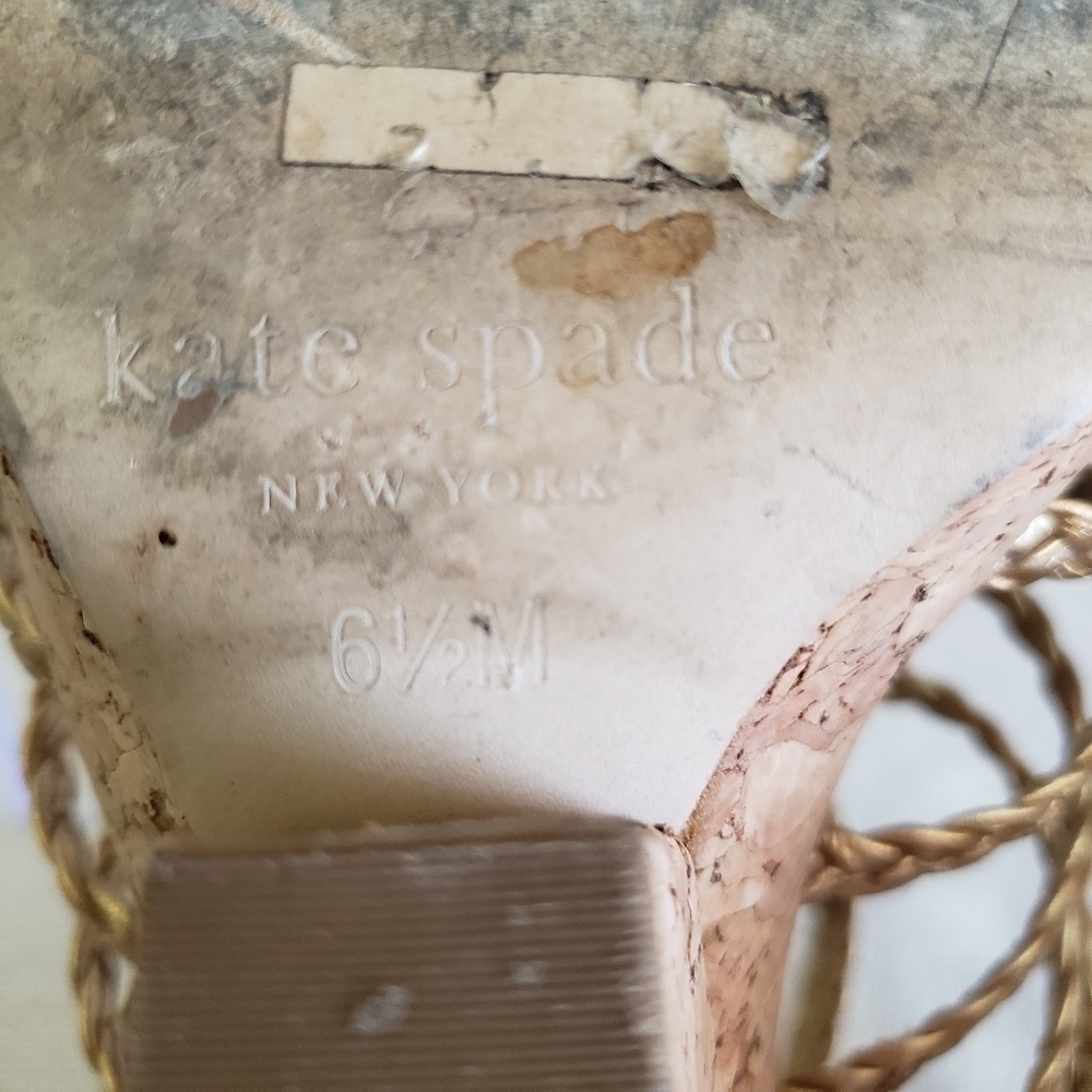 KATE Spade New York Felix Metallic Cork Wedge - Picture 10 of 11